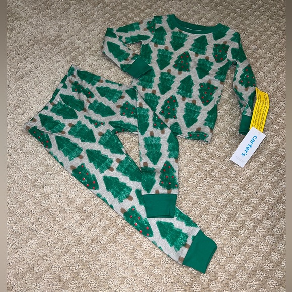 New Carters Christmas Tree Print Pajamas - Picture 8 of 12